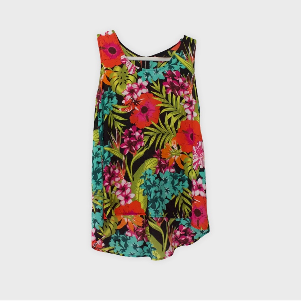 Tropical Sleeveless Top NWOT